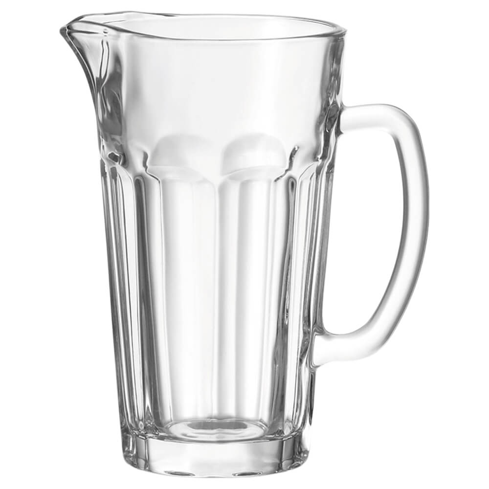 Glaspitcher Rock von Leonardo aus transparentem Glas mit Henkel und Ausguss