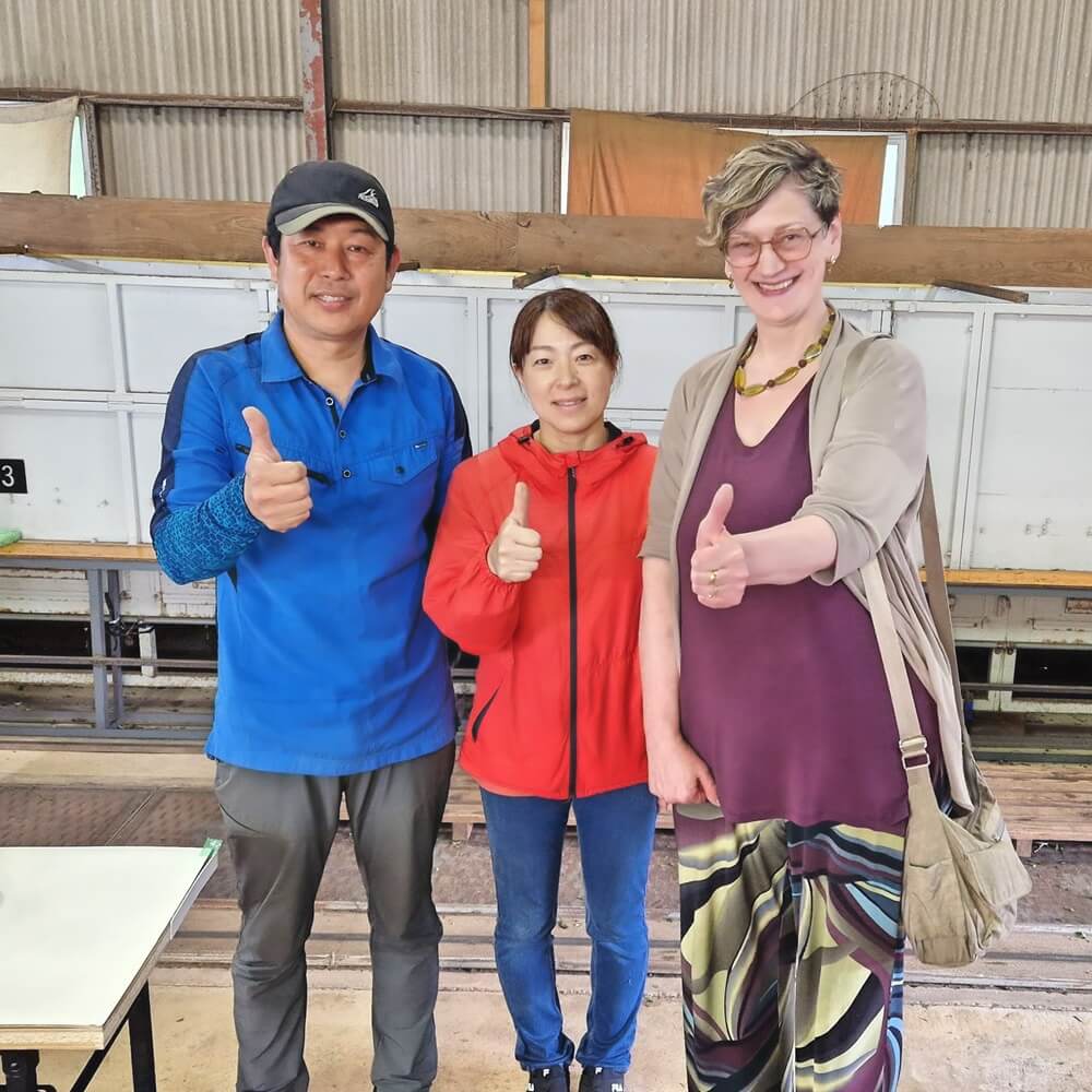 Treffen mit Familie Kamimizu im Teegarten Kami-no-En