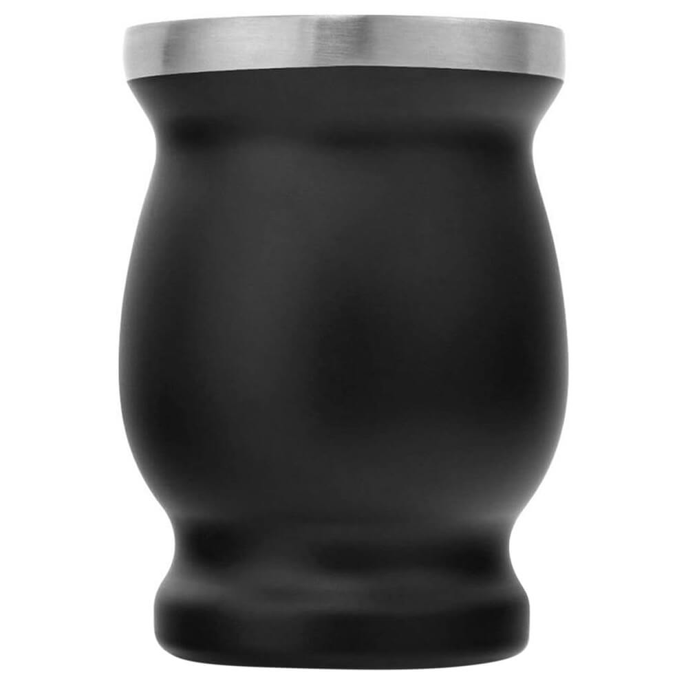 Mate Set Becher Edelstahl schwarz VSt#farbe_schwarz
