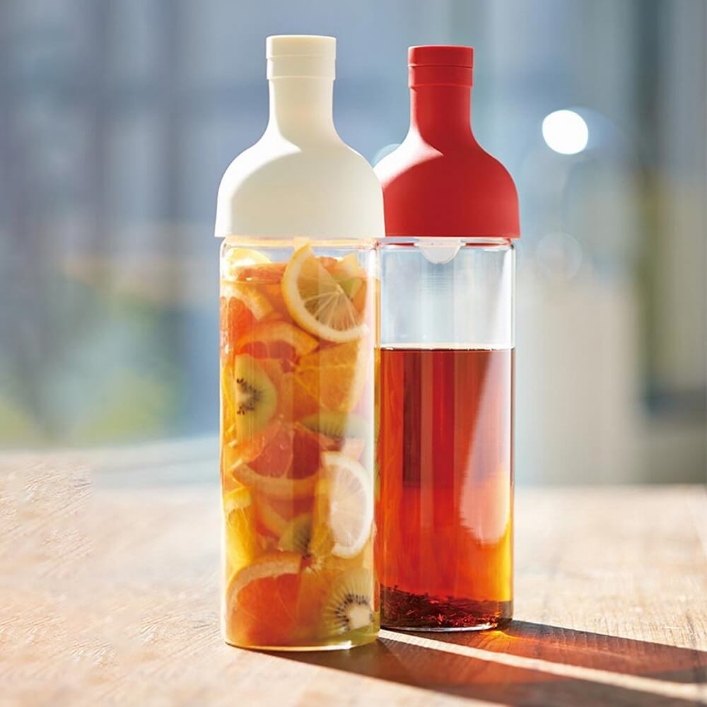 Eisteeflasche Hario weiß 1##teeflasche_weiss-750ml