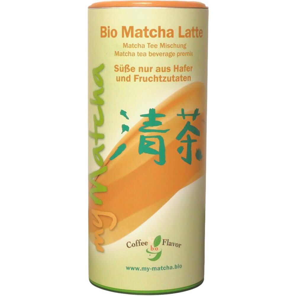 Bio Matcha Latte ohne Zuckerzusatz in 200g Dose – Matcha Mix ohne Zuckerzusatz mit natürlicher Süße aus Hafer und Früchten#packung_200g