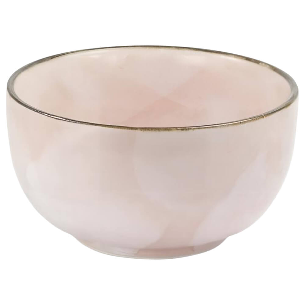 Japanische Matchaschale Pinku aus Porzellan in zartem Rosa und Weiß, spülmaschinenfest, gefertigt in Japan#variante_pinku