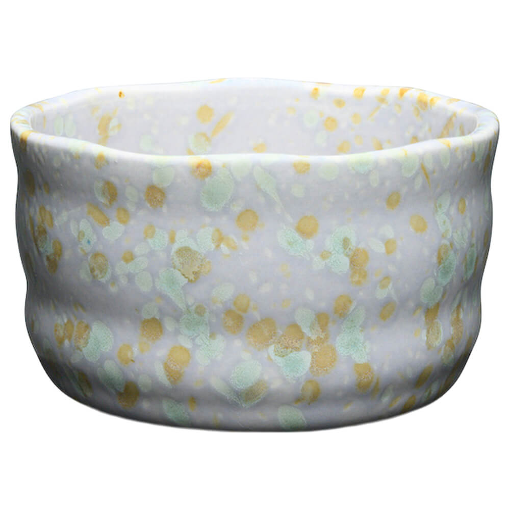 Matchaschale gold grau gesprenkelt im Premium Set von vorne#variante_schale-gold-grau-gesprenkelt