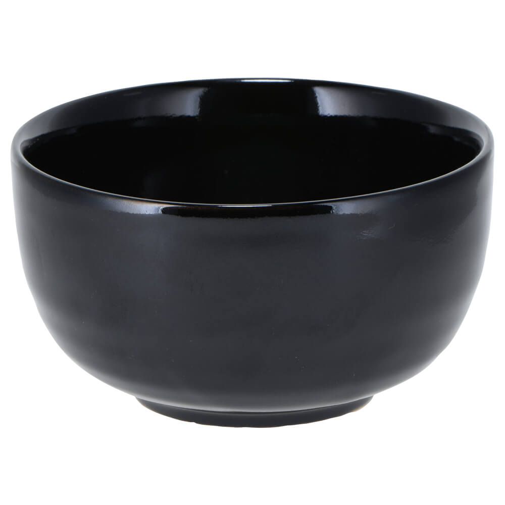 Glänzend schwarze Matchaschale mit gold-beige gesprenkeltem Inneren, gefertigt in Japan#variante_shizuku-schwarz