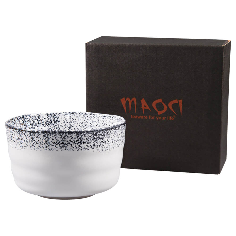 Matchaschale weiss gesprenkelt Box#matchaschale_weiss-gesprenkelt