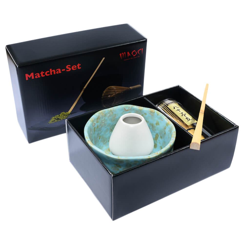 Premium Matchaset vierteilig Schale gold gesprenkelt#variante_schale-gold-gesprenkelt