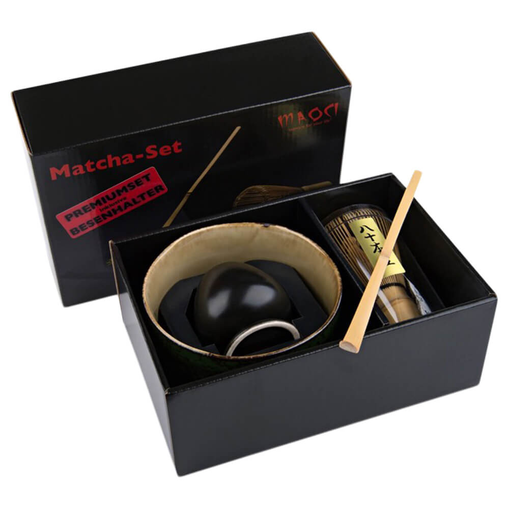 Premium Matchaset vierteilig Schale blau marmoriert#variante_schale-blau-marmoriert