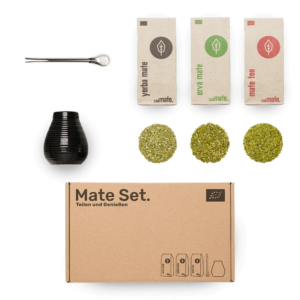 Mate Set Keramik Becher schwarz komplett 1#farbe_schwarz