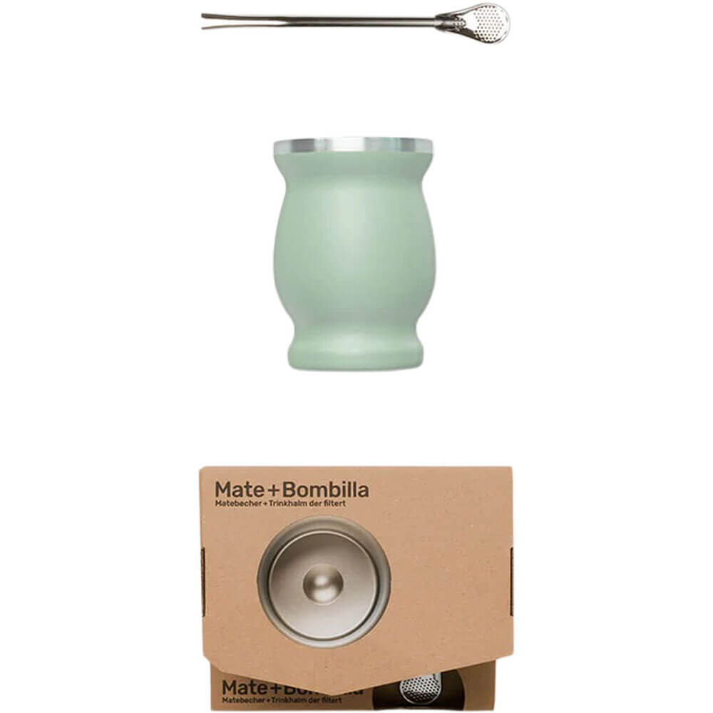 Matebecher grün und Bombilla im Set#farbe_gruen