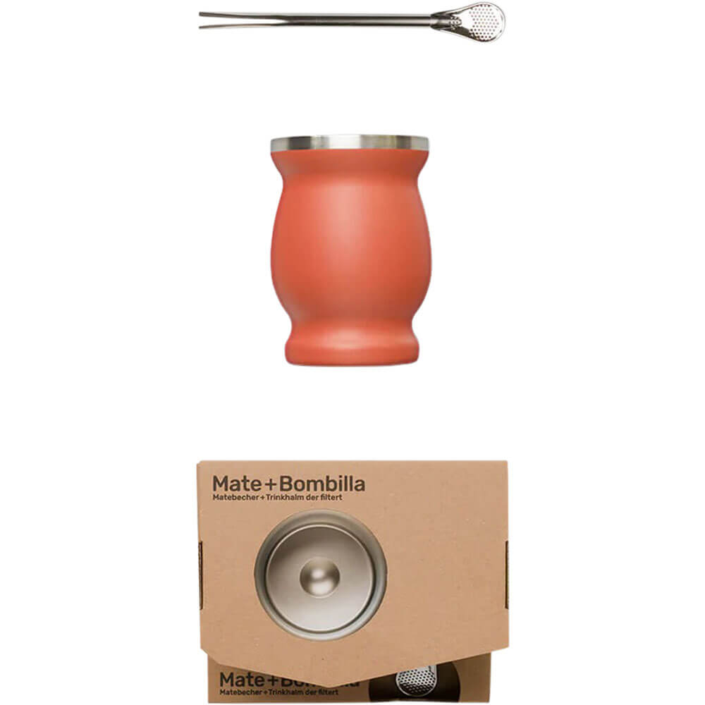 Matebecher rot und Bombilla im Set#farbe_rot