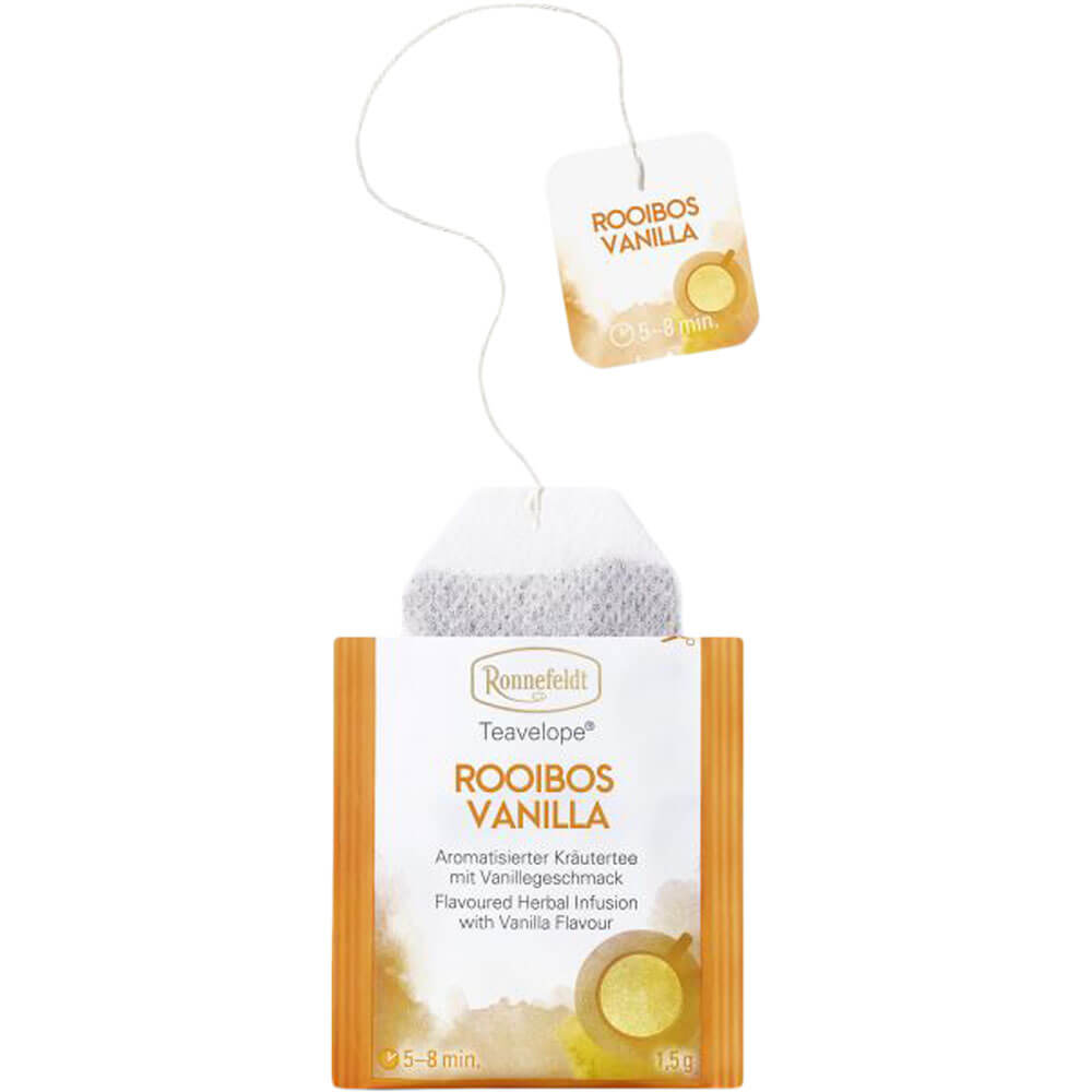 Ronnefeldt Teebeutel Rooibos Vanilla Etikett