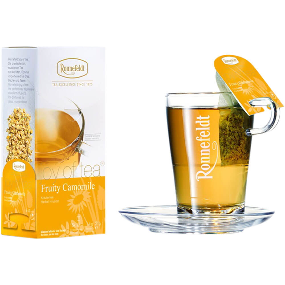Teebeutel Joy of Tea Fruity Camomile im Glas