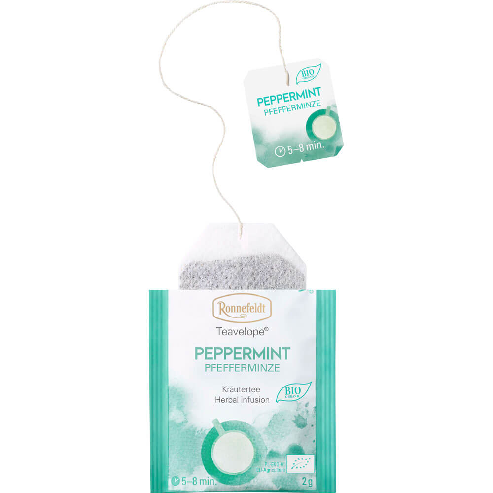 Teebeutel Pfefferminze bio offen