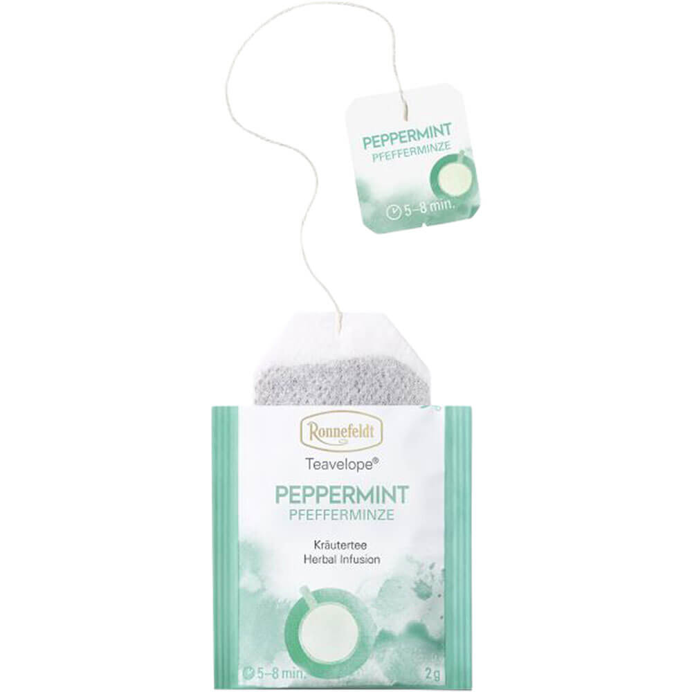 Teebeutel Pfefferminze offen