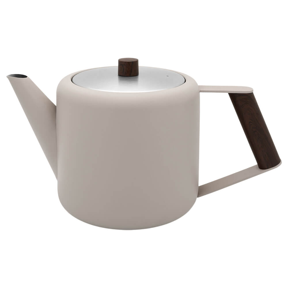 Bredemeijer Teekanne Boston beige braun Beschläge Holzoptik#teekanne_beige-braun-beschlag-holzoptik