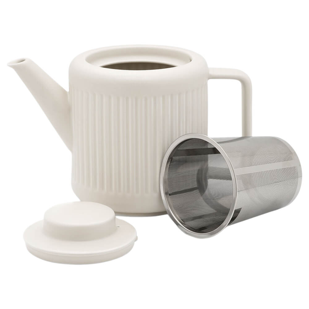 Bredemeijer Porzellan Teekanne Skagen weiß Filter#teekanne_weiss