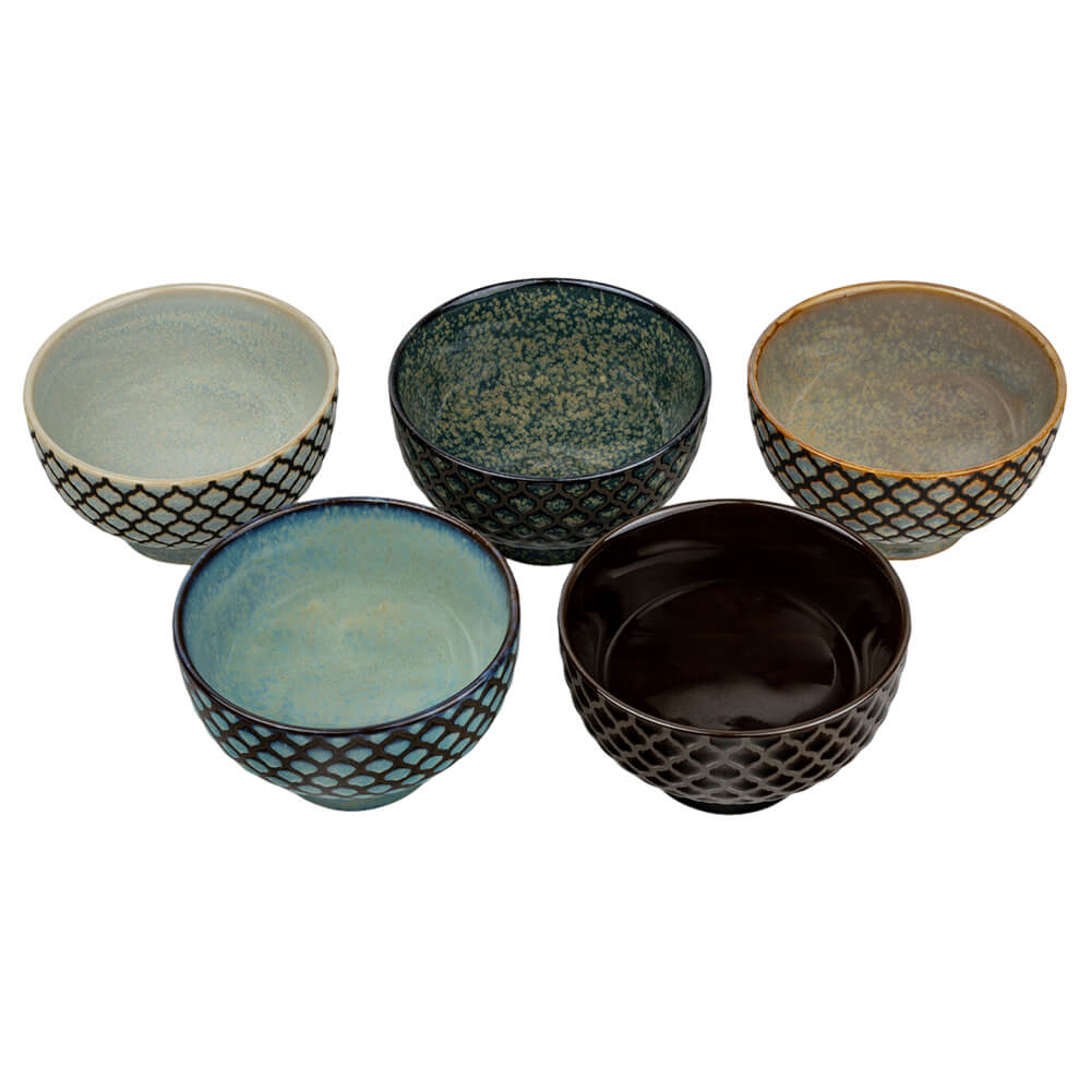 Teeschalen Set Sara Rautenmuster Variante 2