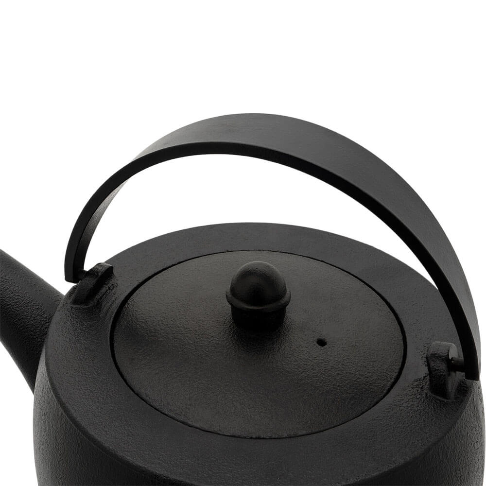 Teeset Sencha Gusseisen schwarz innen emailliert Deckel