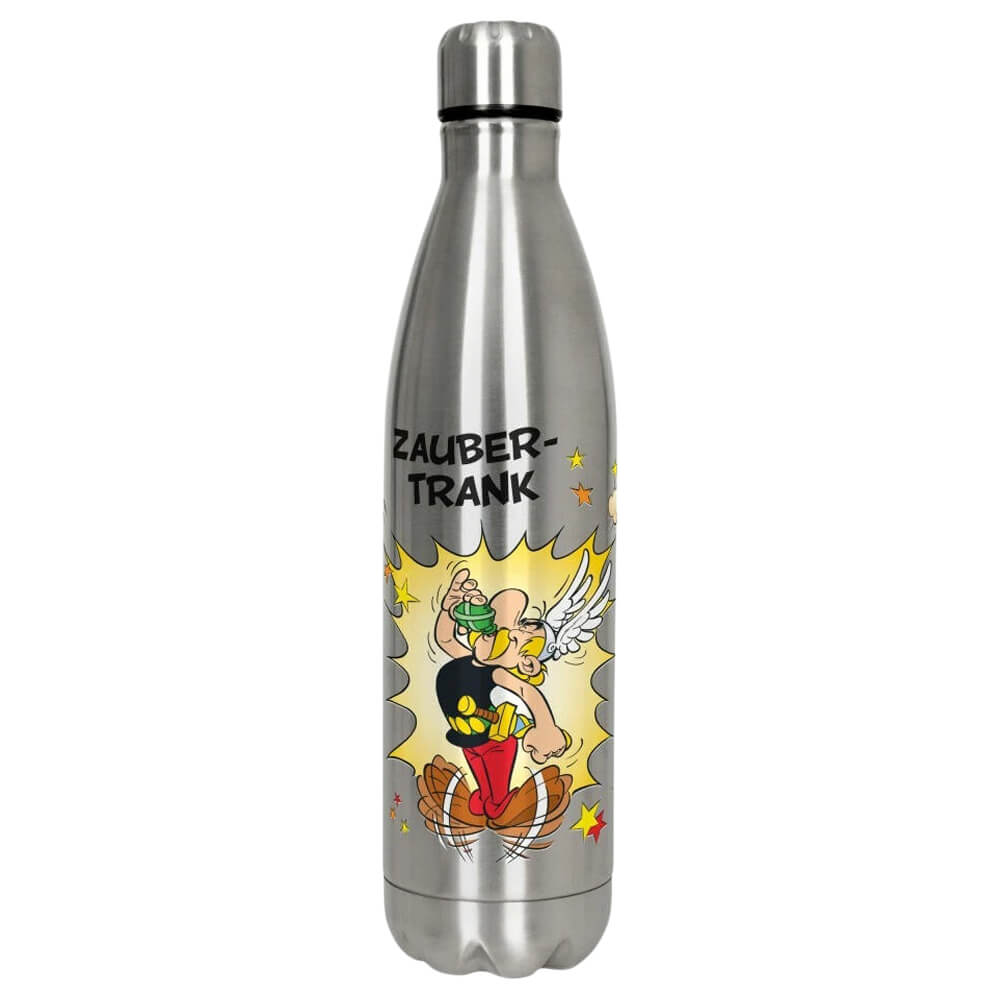 Könitz Tee Trinkflasche Hot Bottle in Silber mit Asterix und Zaubertrank-Schriftzug#variante_zaubertrank
