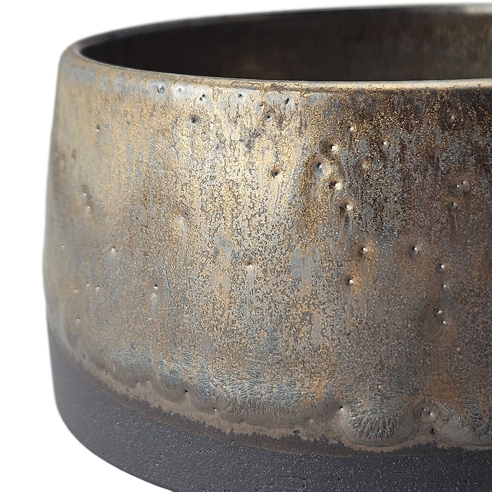 Chawan mit Bronze Glasur Detail#atelier-toko_bronze-glasur