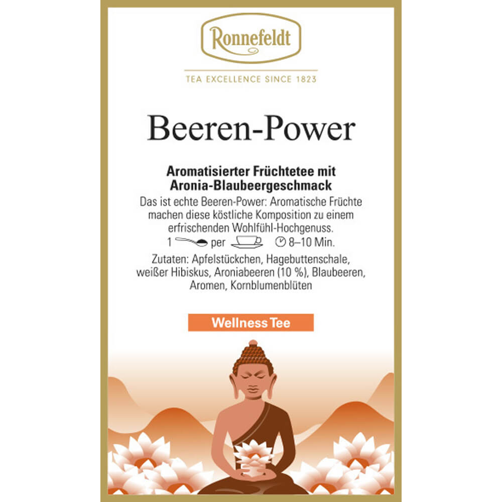 Wellness Tee Beeren-Power Etikett