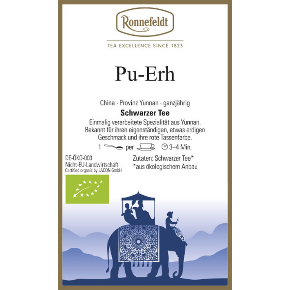 Ronnefeldt Pu Erh bio Etikett