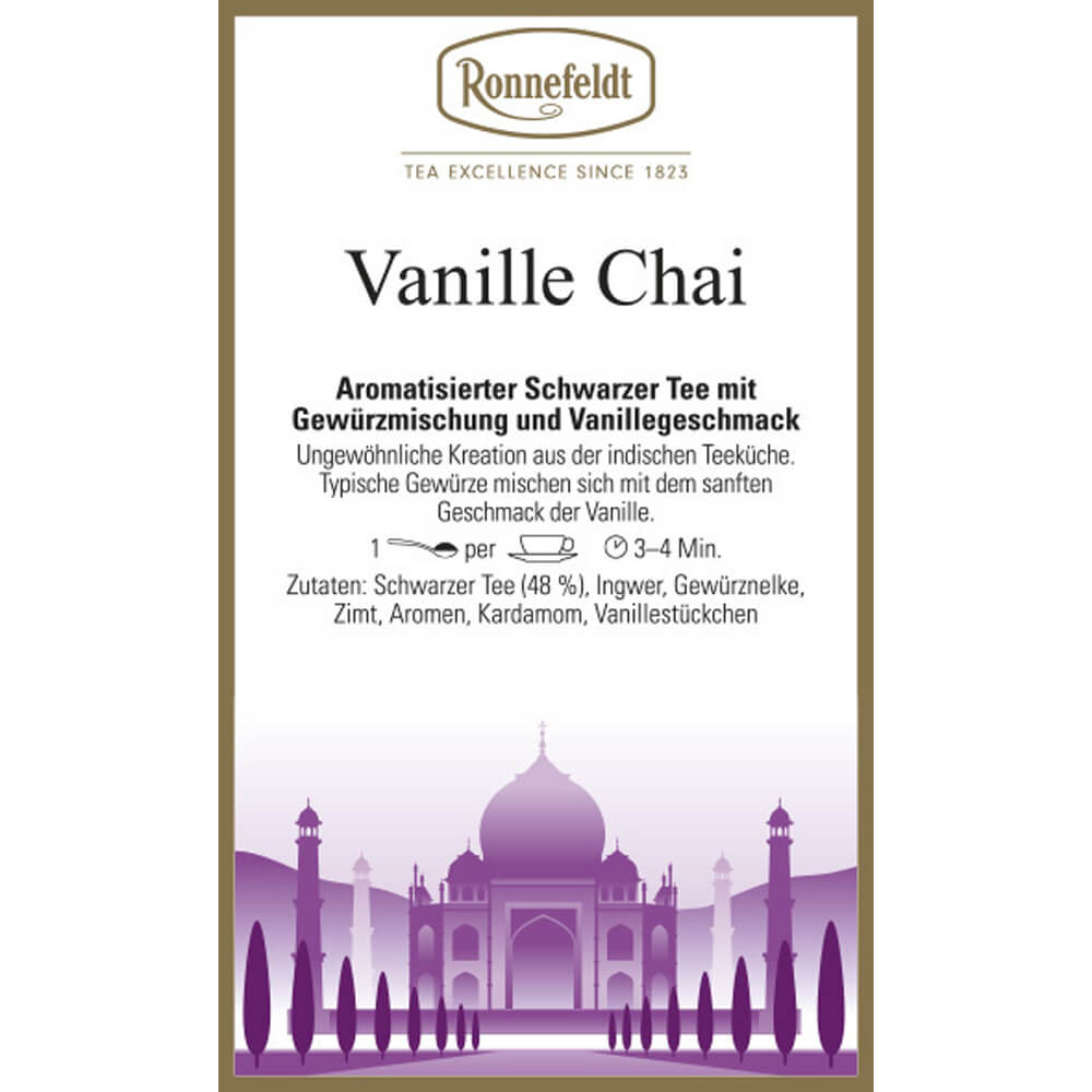 Ronnefeldt Vanille Chai Etikett