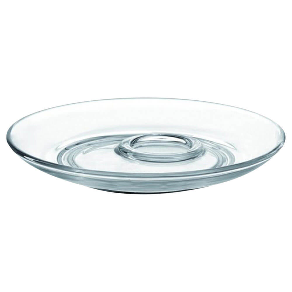 Glas Untertasse mit Ablagefläche