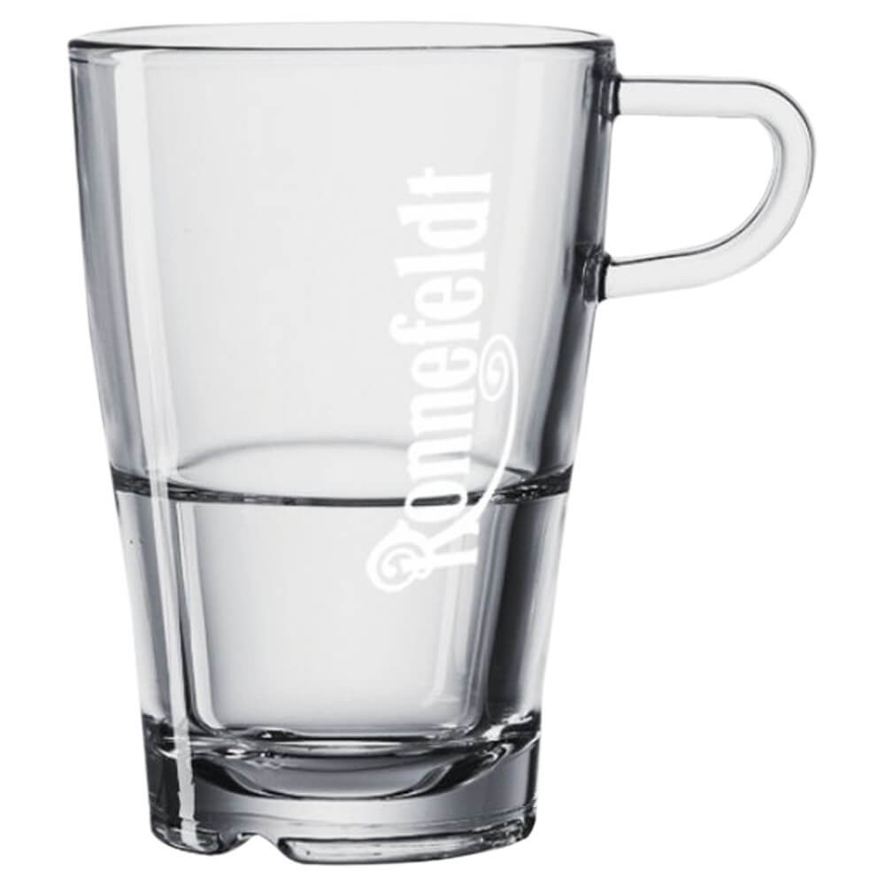 Glastasse mit innen liegender Stapelkante