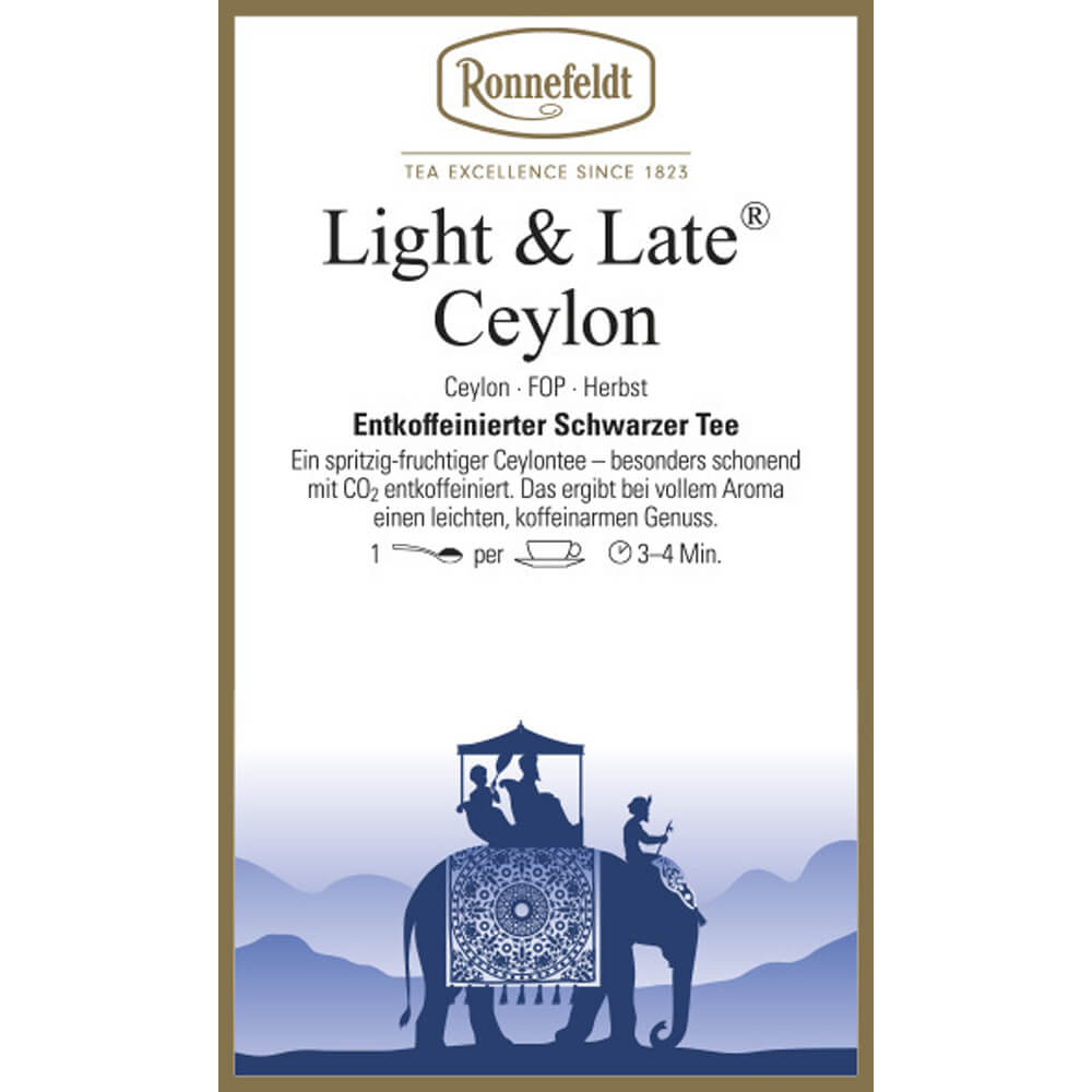 Ronnefeldt Schwarztee Light Late Etikett