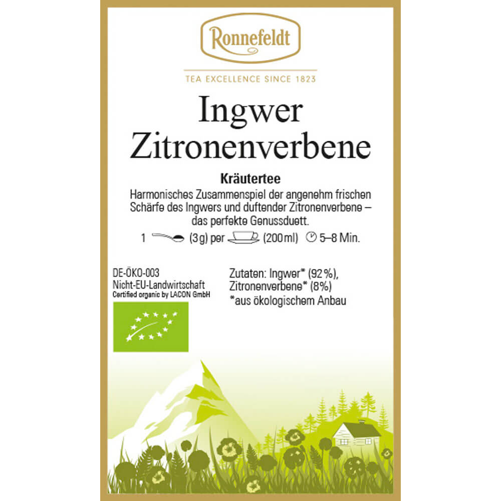 Kräutertee Ingwer Zitronenverbene bio Etikett neu