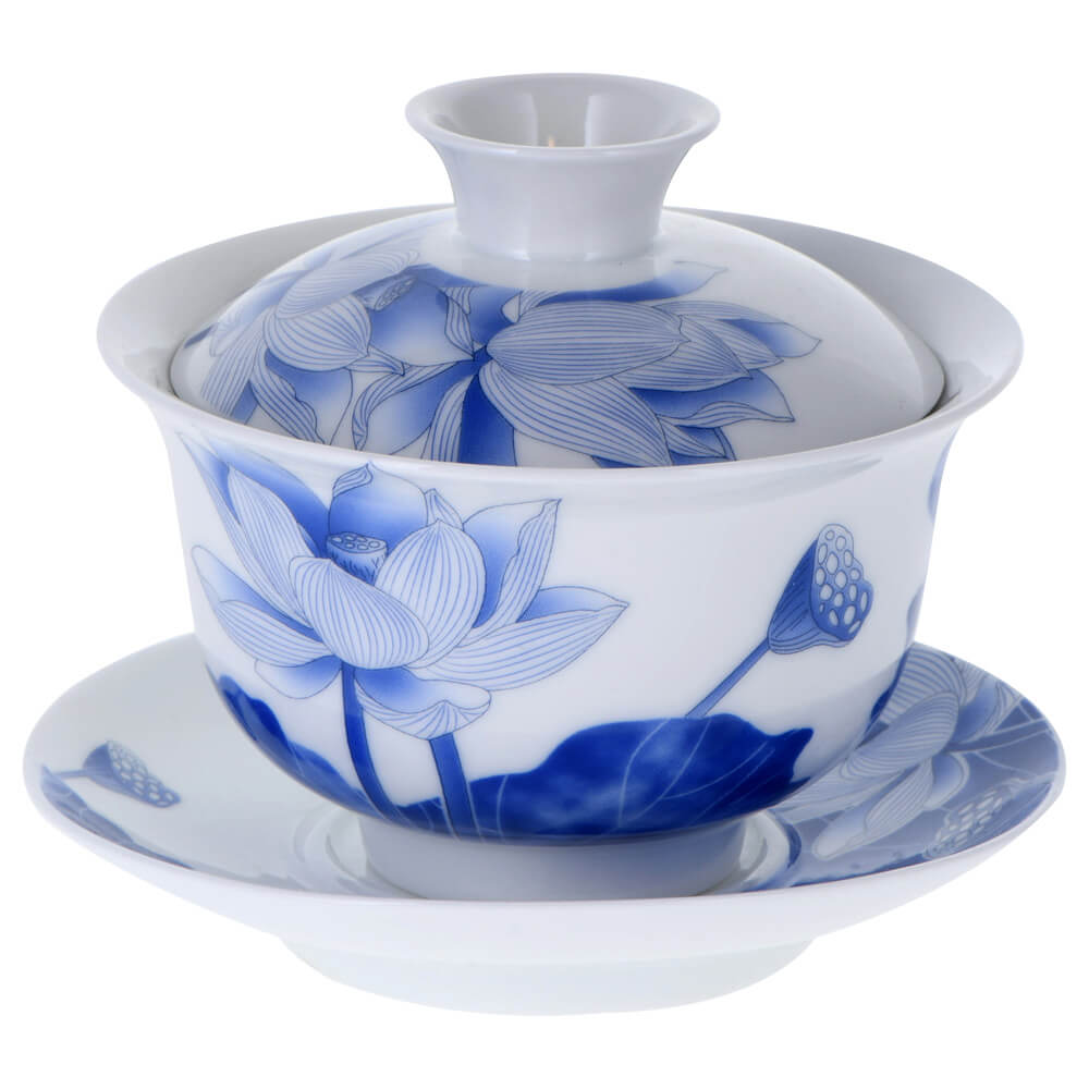Porzellan Gaiwan Lotus#gaiwan_lotus-160ml