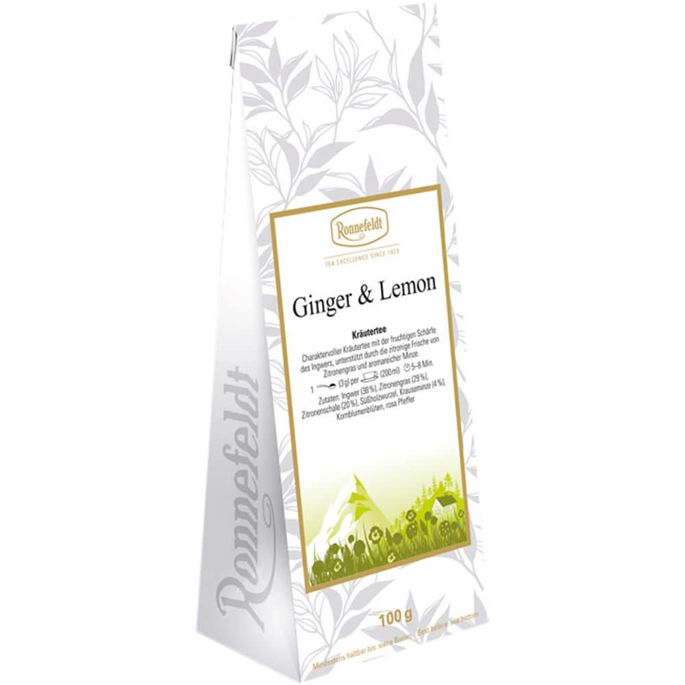 Kräutertee Ginger & Lemon Packung