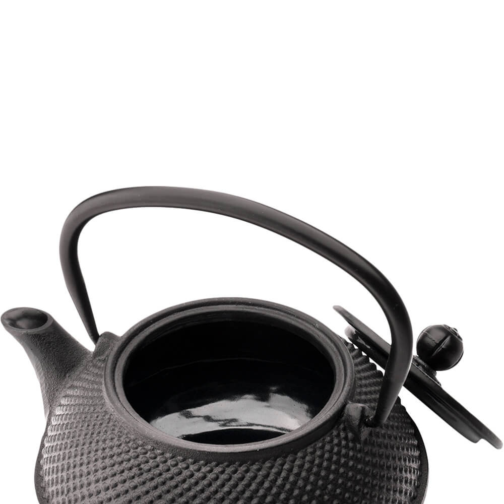 Teekanne Gusseisen Jang 0,8lt. schwarz Detail 3#eisenkanne-aus-china_schwarz