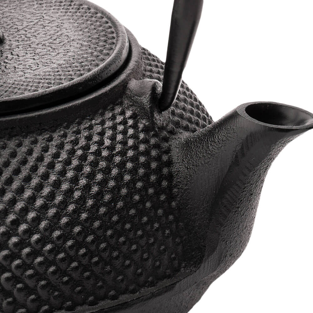 Teekanne Gusseisen Jang 0,8lt. schwarz Detail 4#eisenkanne-aus-china_schwarz