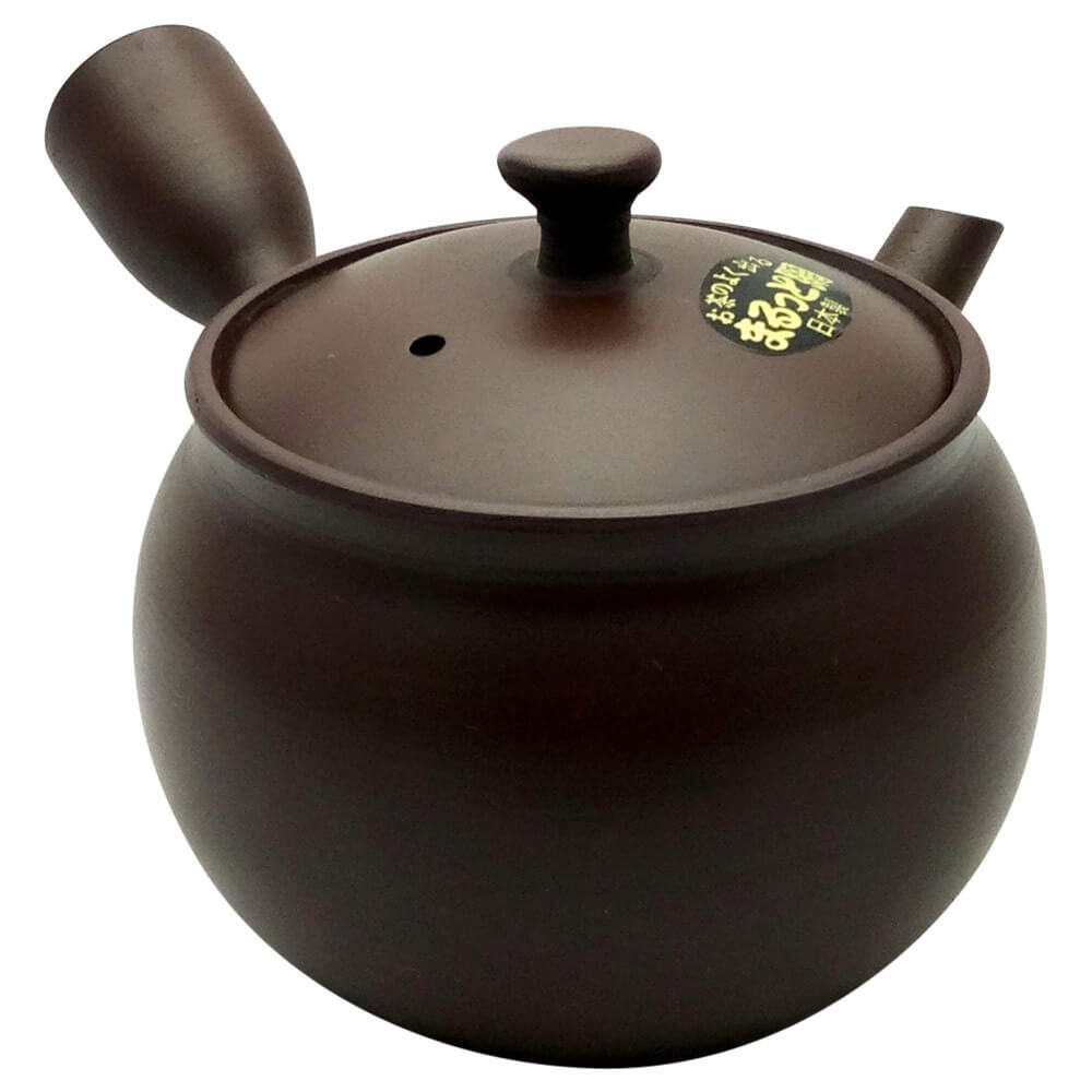 Kyusu Einhand-Teekanne, runde Form Henkel links