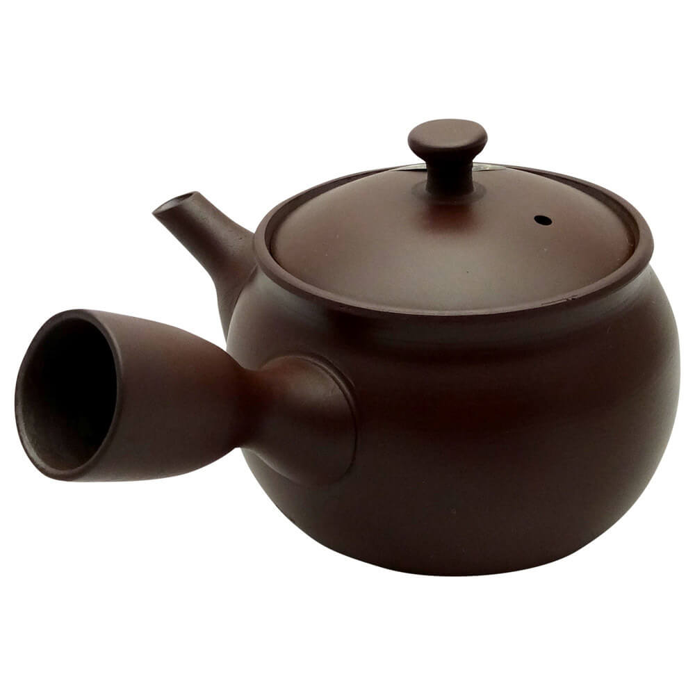Kyusu Einhand-Teekanne, runde Form von hinten