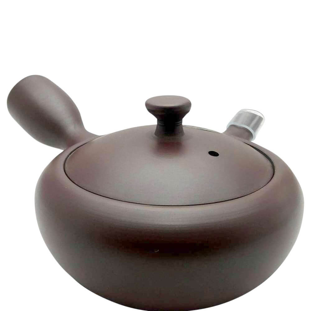 Kyusu jap. Einhand-Teekanne, flache Form von hinten
