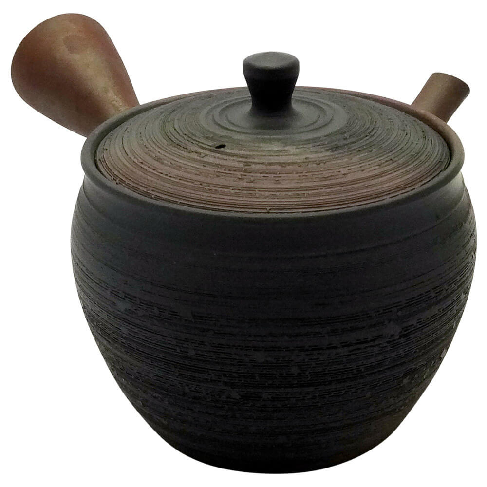 japanische Kyusu strukturiert braun Rückseite