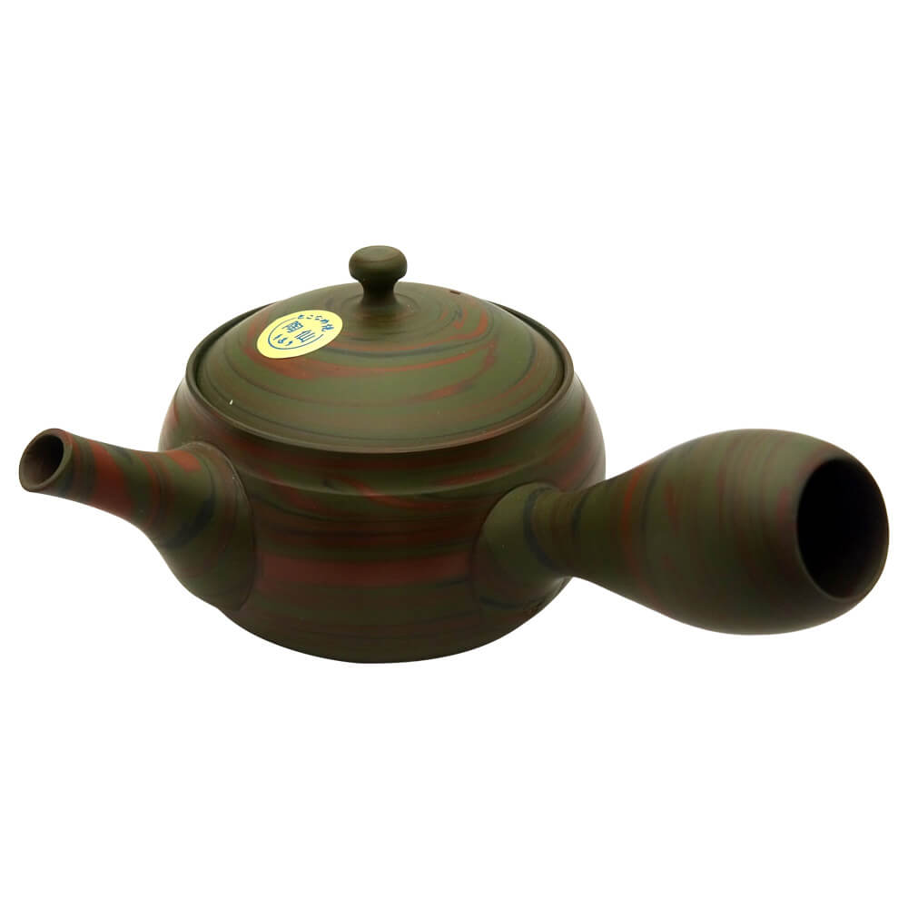 Tokoname Kyusu rotbraun 1#einhandkanne_rotbraunes-muster