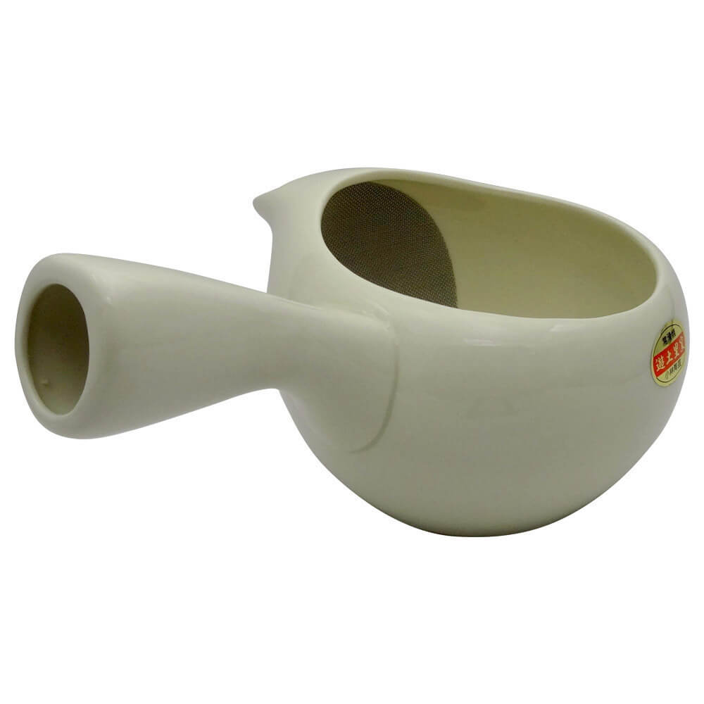 Offene Kyusu in weiß seitlich#variante_cremeweiss