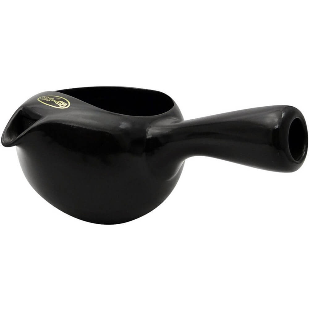 Offene Kyusu in schwarz von vorne#variante_schwarz