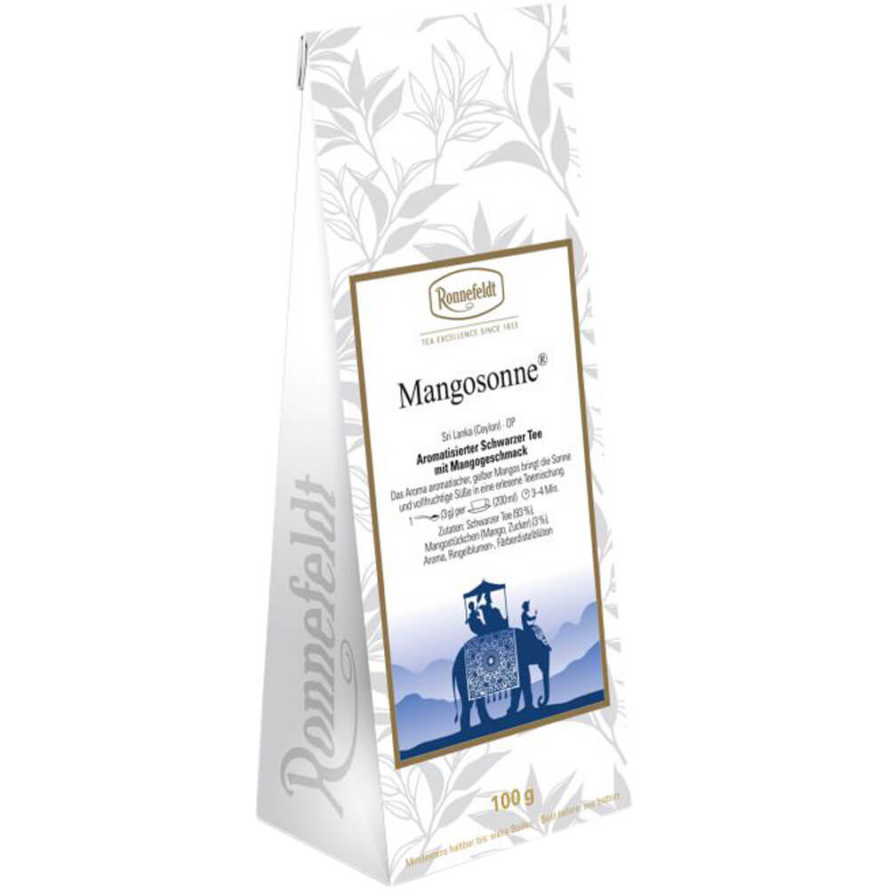 Ronnefeldt Schwarzer Tee Mangosonne Packung neu