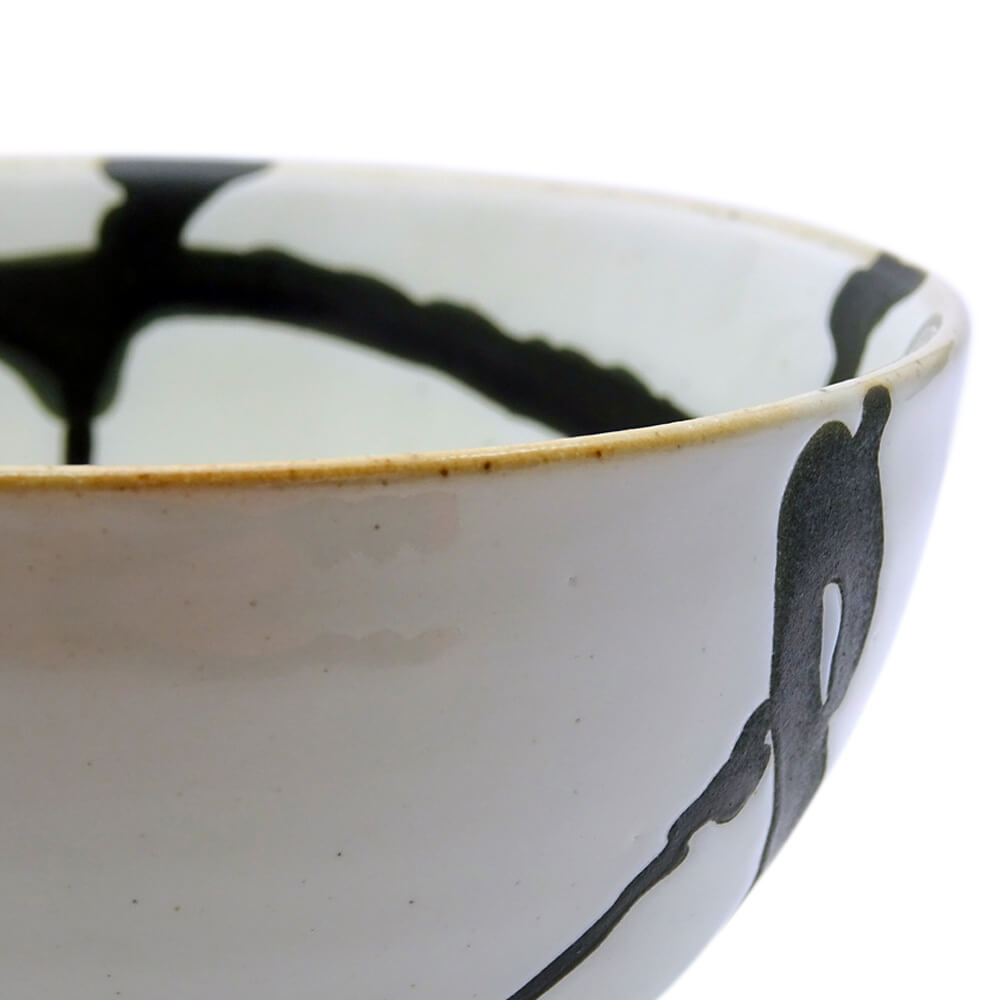 Matcha- und Teeschale Shirokuro Nahaufnahme