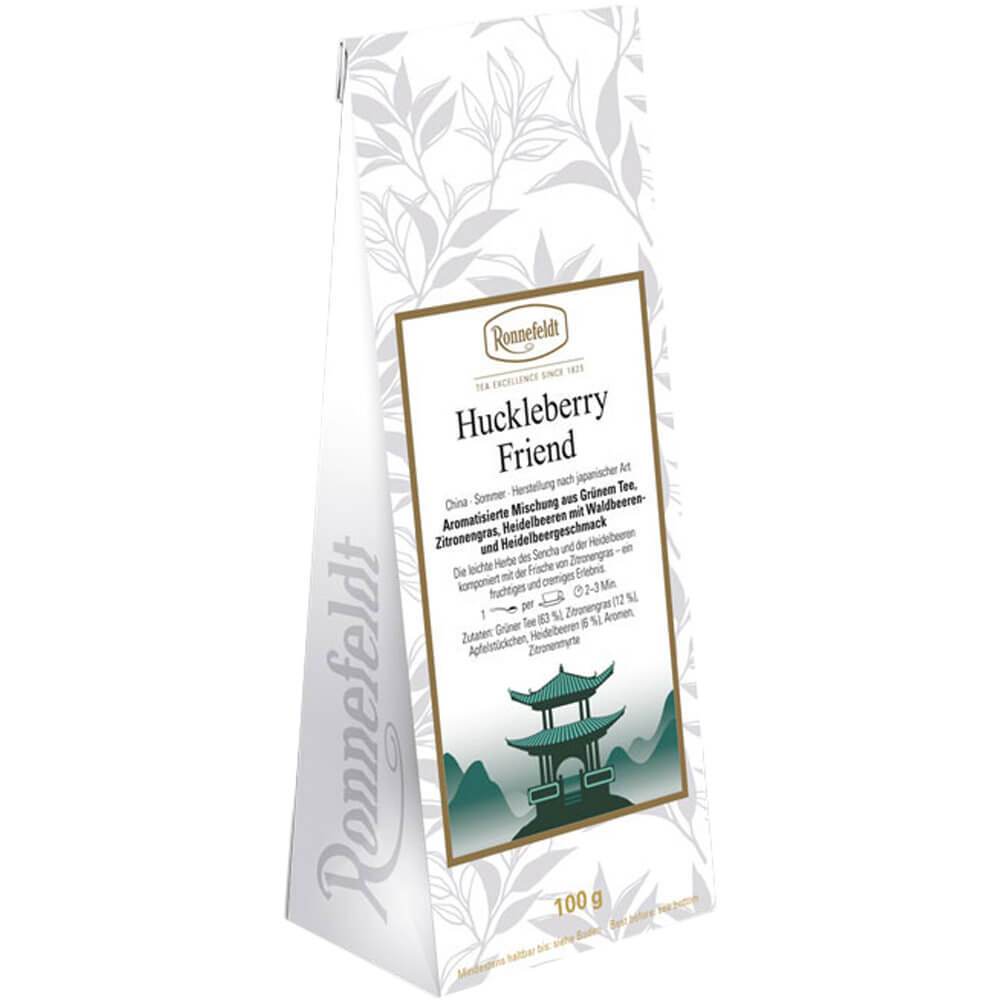 Ronnefeldt Grüntee Huckleberry Friend Packung