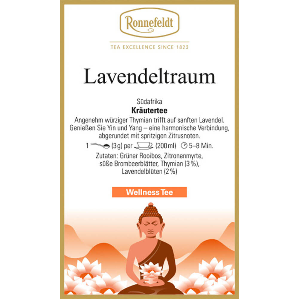 Wellness Tee Lavendeltraum Etikett neu