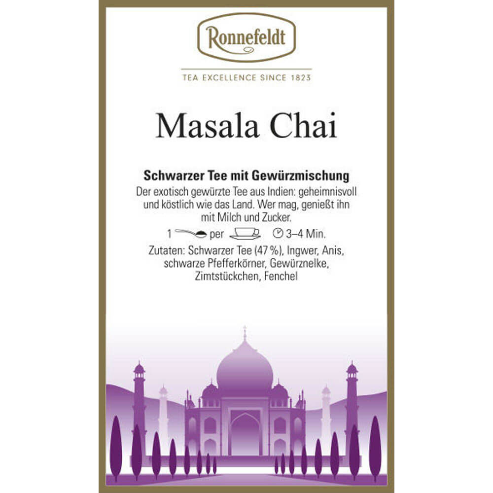 Ronnefeldt Masala Chai Etikett