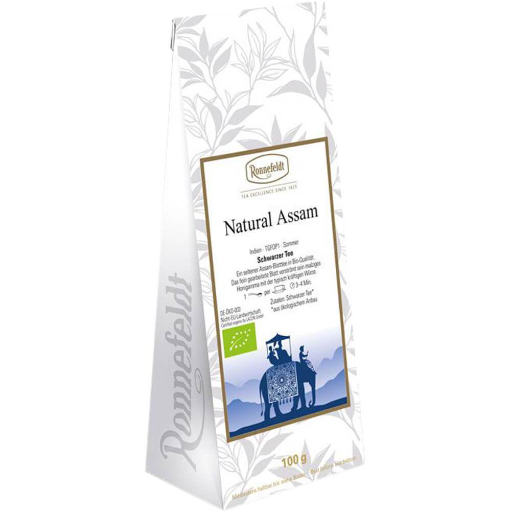 Ronnefeldt Schwarztee Natural Assam bio Packung