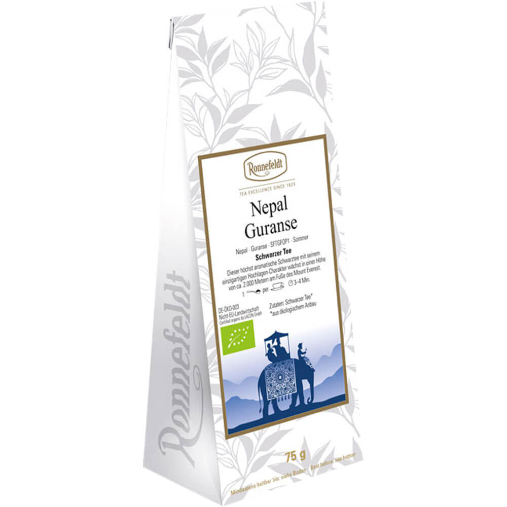 Ronnefeldt Schwarztee Nepal Guranse bio Packung