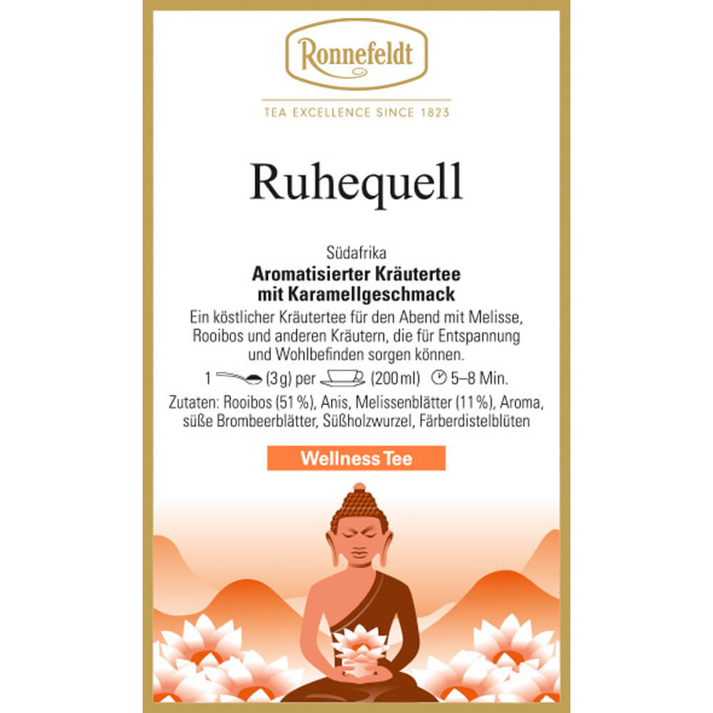 Wellness Tee Ruhequell Etikett neu